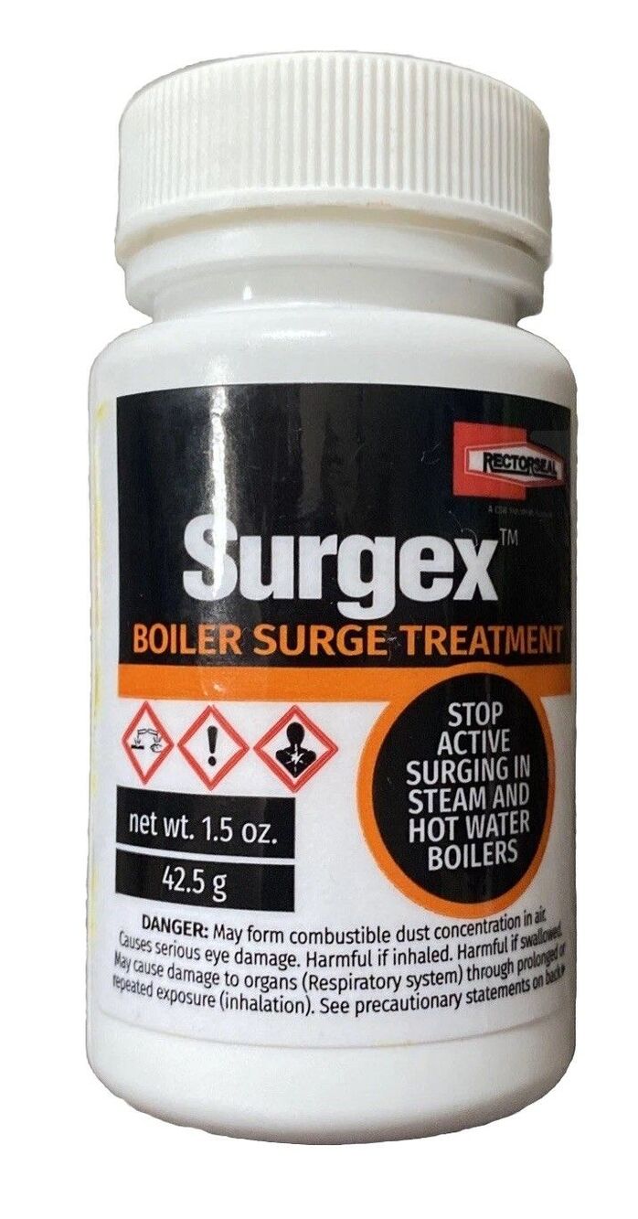 Rectorseal Surgex Boiler Treatment 1.5oz Stop Surging Steam Hot Water Boilers